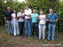 Engenheiro Agrônomo Fábio Del Rovere em seu pomar totalmente irrigado recebendo alunos da UNESP Ilha Solteira