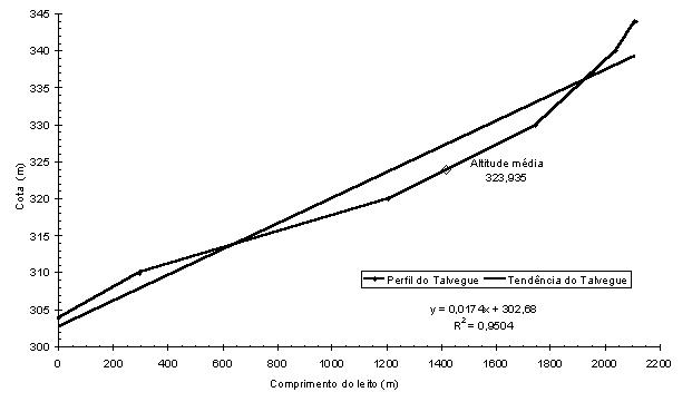 Perfil longitudinal do leito principal
