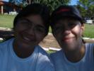 Michele e Renata, estagiárias da Área de Hidráulica e Irrigação UNESP Ilha Solteira