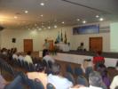 Fernando Tangerino da UNESP Ilha Solteira em sua apresentação sobre Manejo da Irrigação.