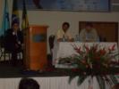 Aureo Oliveira da UFRB e Fernando Tangerino da UNESP Ilha Solteira após a apresentação sobre Manejo da Irrigação.