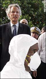 Dominique de Villepin on the island of R�union